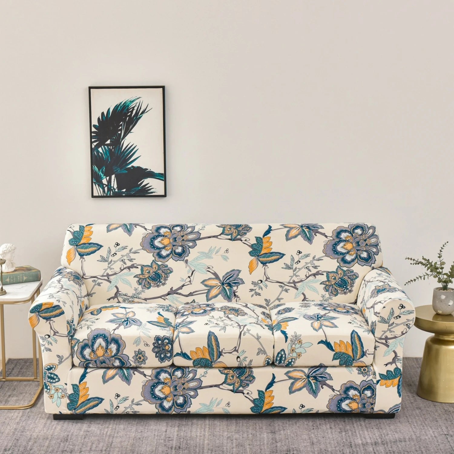 Stretch Couch Slip covers Separate Cushion Sofa Cover 1/2/3 Seater Washable Printed Sofa Furniture Cover For Living Room